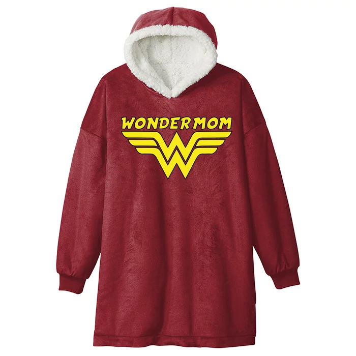 Wonder Mom Mother's Day Gift Hooded Wearable Blanket