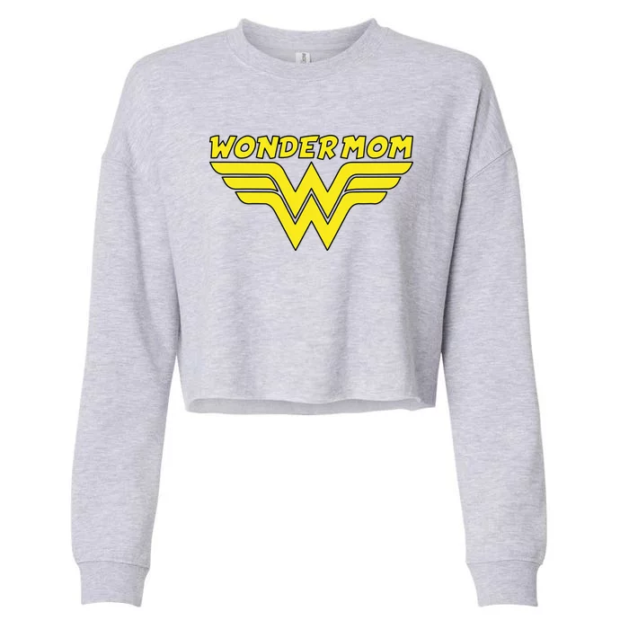 Wonder Mom Mother's Day Gift Cropped Pullover Crew