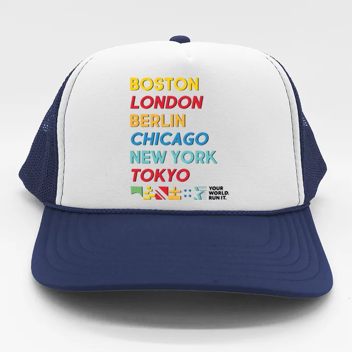 World Marathon Majors Sportiqe Trucker Hat