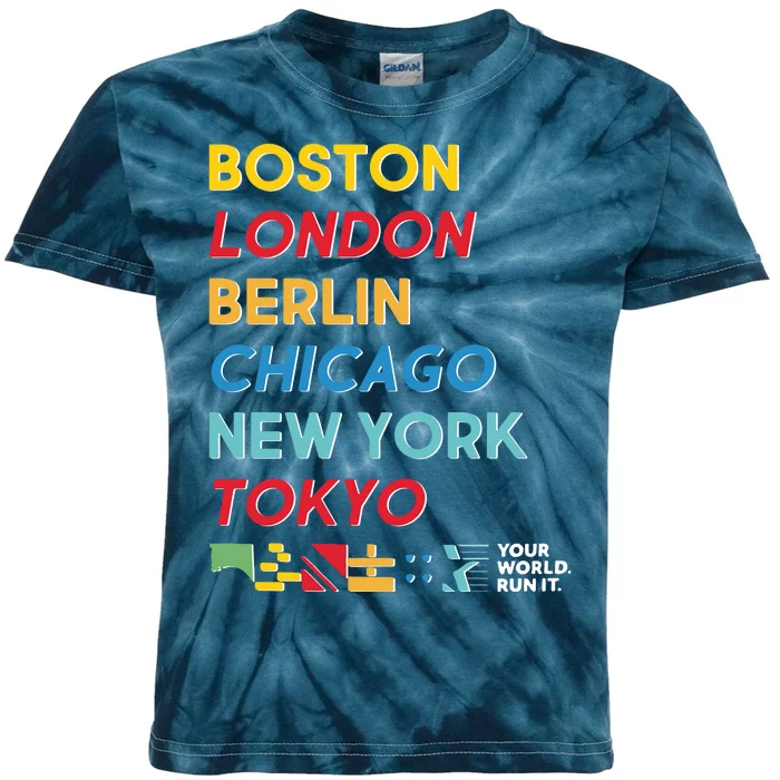 World Marathon Majors Sportiqe Kids Tie-Dye T-Shirt