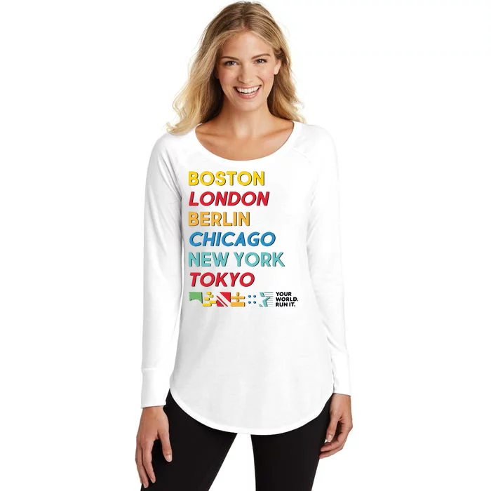 World Marathon Majors Sportiqe Women's Perfect Tri Tunic Long Sleeve Shirt