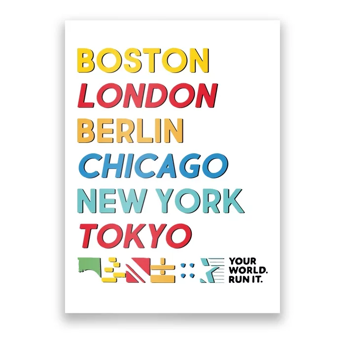 World Marathon Majors Sportiqe Poster