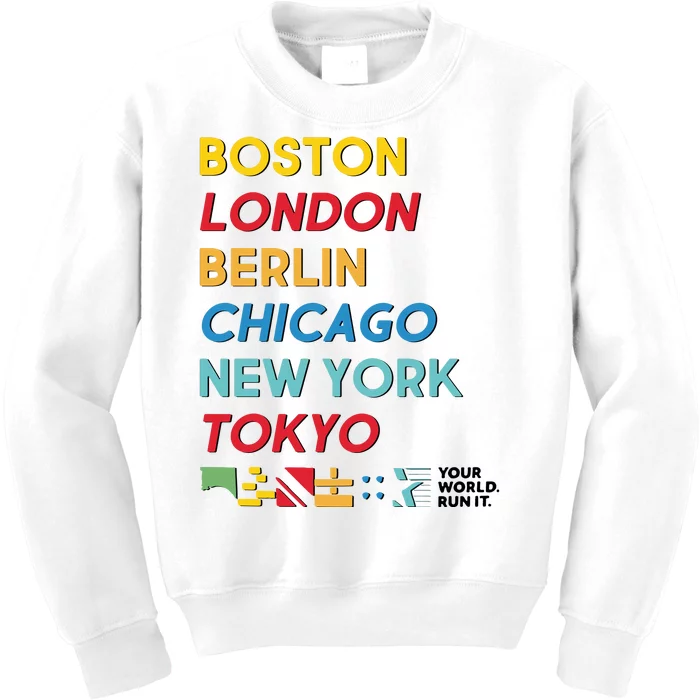 World Marathon Majors Sportiqe Kids Sweatshirt