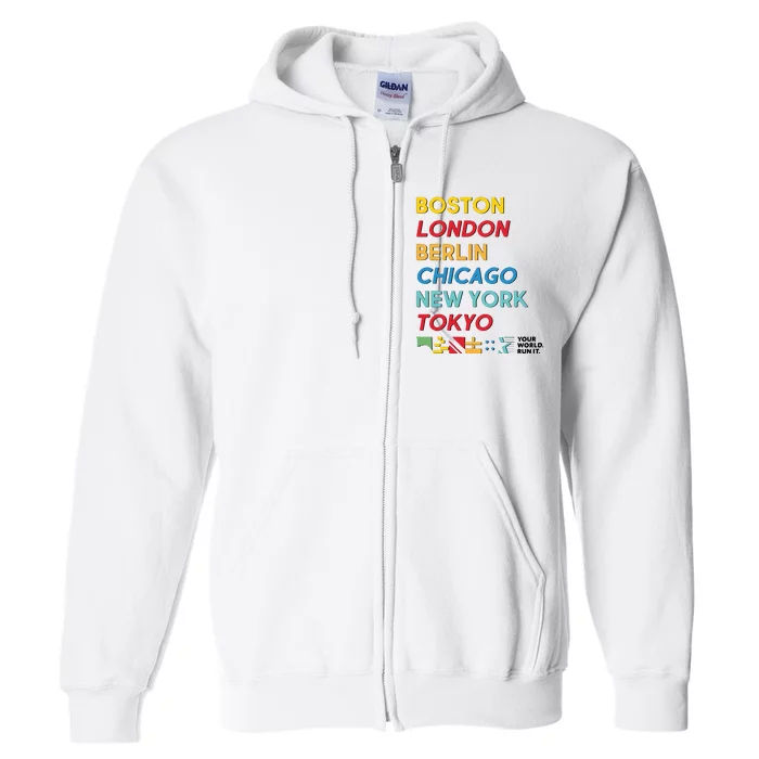 World Marathon Majors Sportiqe Full Zip Hoodie