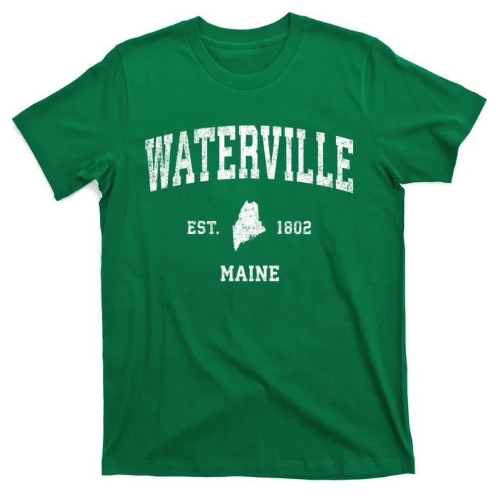 Waterville Maine Me Vintage Sports T-Shirt