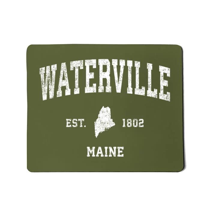 Waterville Maine Me Vintage Sports Mousepad