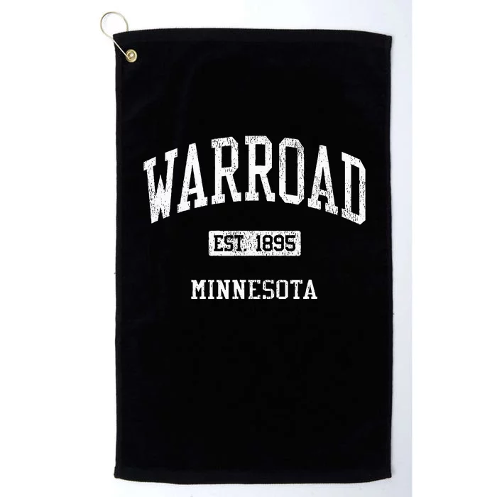 Warroad Minnesota Mn Js04 Vintage Athletic Sports Platinum Collection Golf Towel