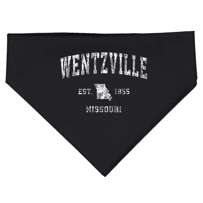 Wentzville Missouri Mo Vintage Athletic Sports Design USA-Made Doggie Bandana