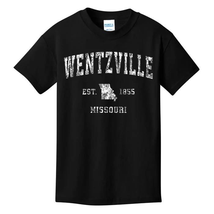 Wentzville Missouri Mo Vintage Athletic Sports Design Kids T-Shirt