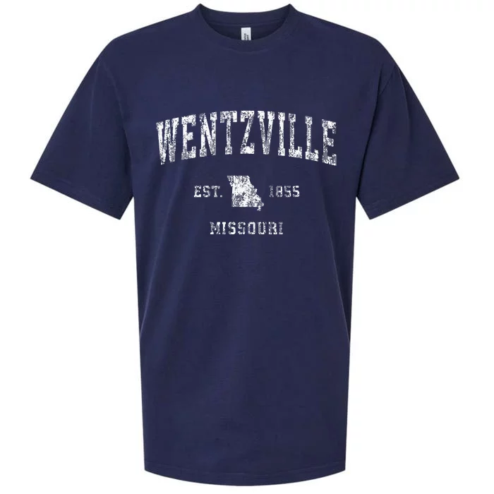 Wentzville Missouri Mo Vintage Athletic Sports Design Sueded Cloud Jersey T-Shirt