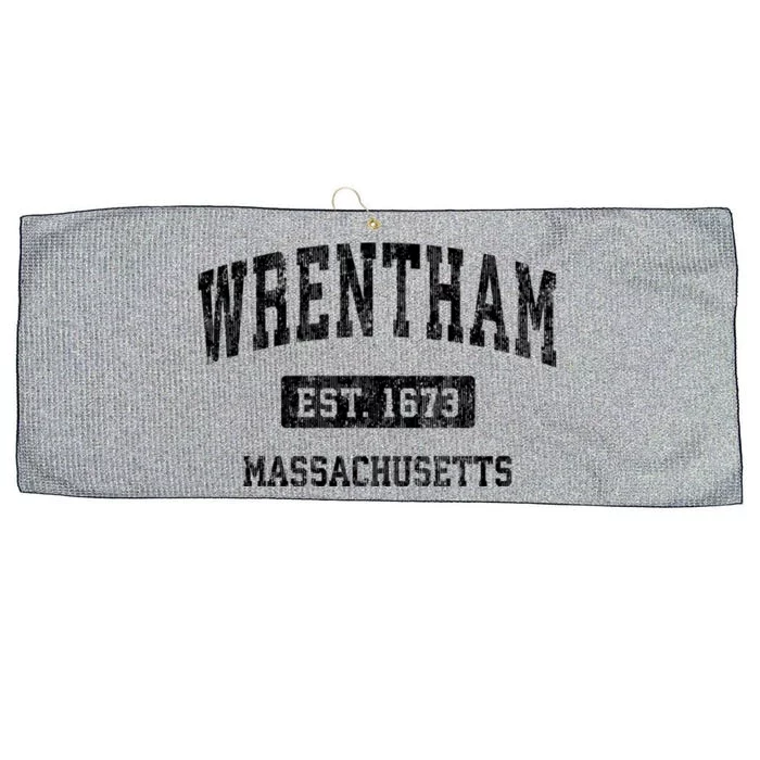 Wrentham Massachusetts Ma Vintage Sports Established Large Microfiber Waffle Golf Towel