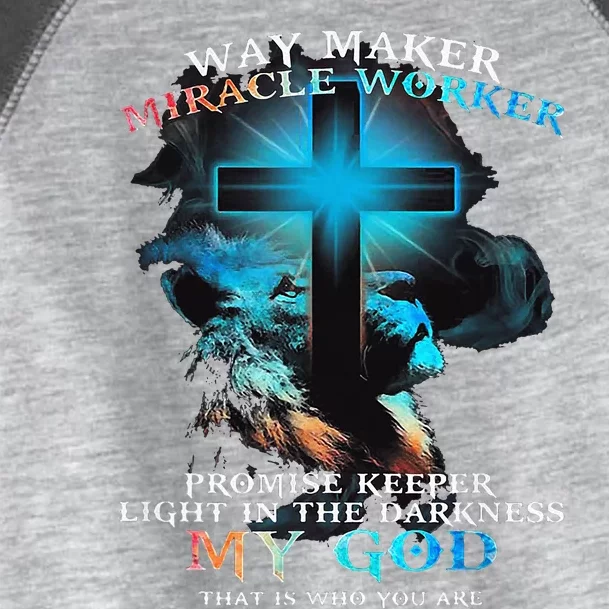 Way Maker Miracle Worker Jesus Lion Toddler Fine Jersey T-Shirt