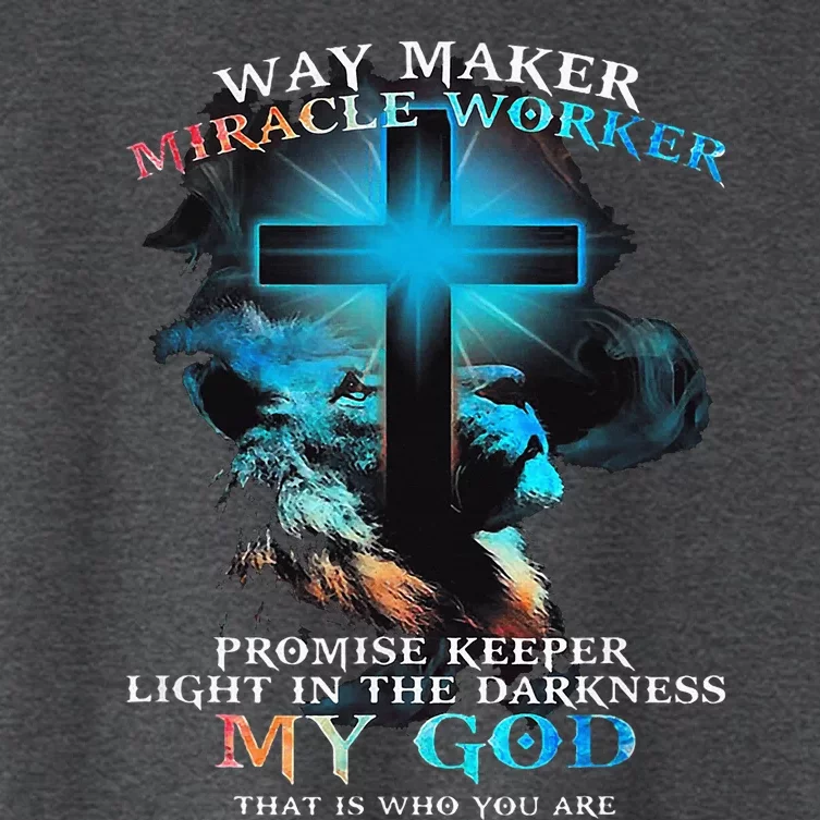 Way Maker Miracle Worker Jesus Lion Women's Crop Top Tee