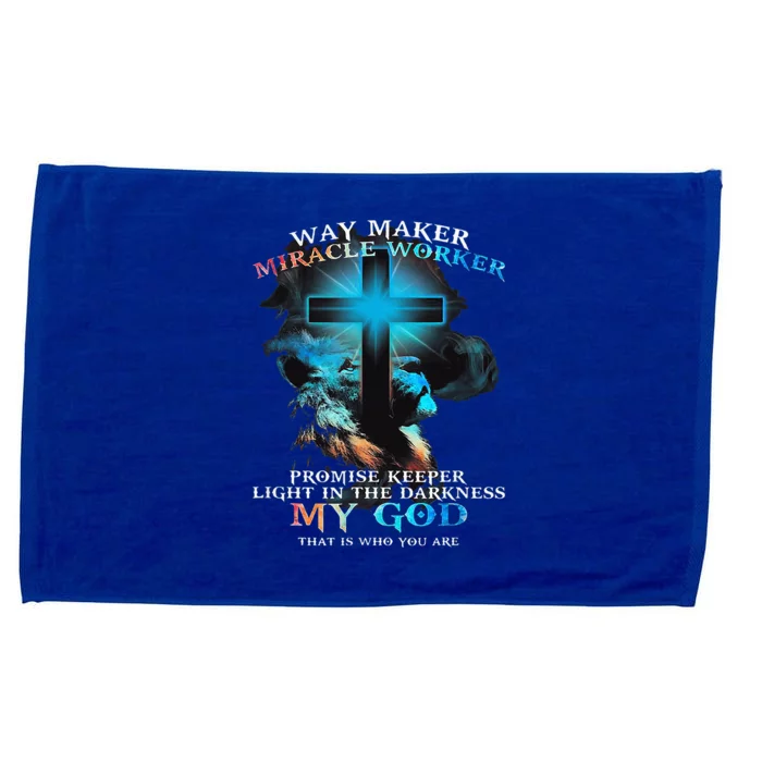 Way Maker Miracle Worker Jesus Lion Microfiber Hand Towel