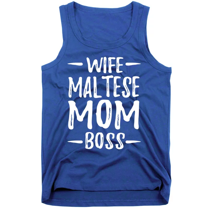 Wife Maltese Mom Boss For Dog Mom Gift Tank Top