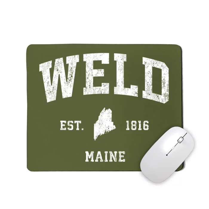 Weld Maine Me Vintage Athletic Sports Mousepad