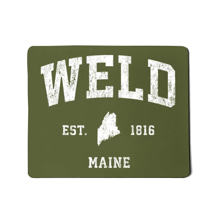 Weld Maine Me Vintage Athletic Sports Mousepad