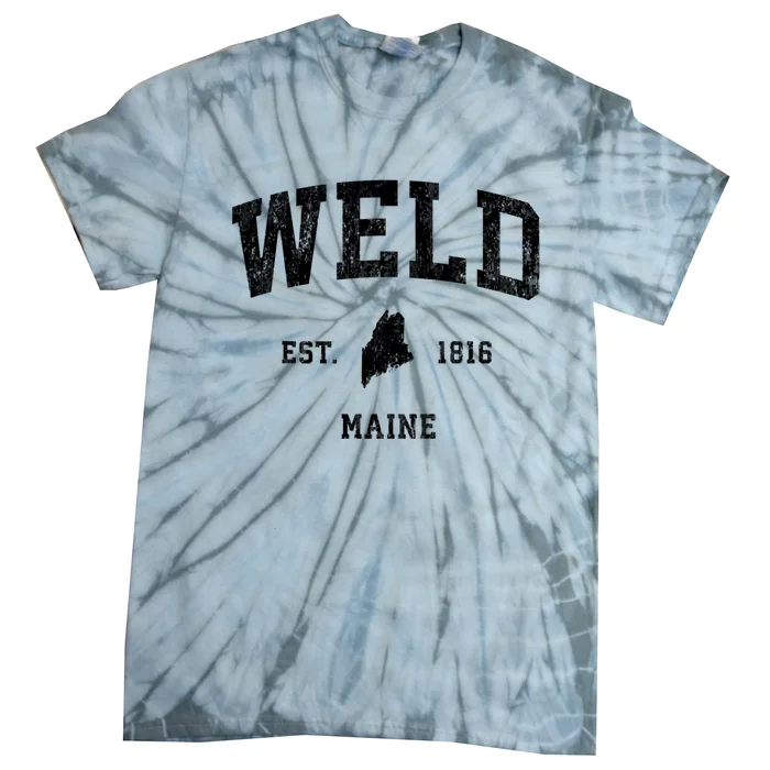 Weld Maine Me Vintage Athletic Sports Tie-Dye T-Shirt