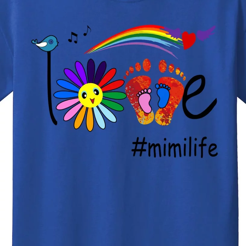 Wo Mom Melody Love #Mimilife Mimi Life Floral Gift Meaningful Gift Kids T-Shirt