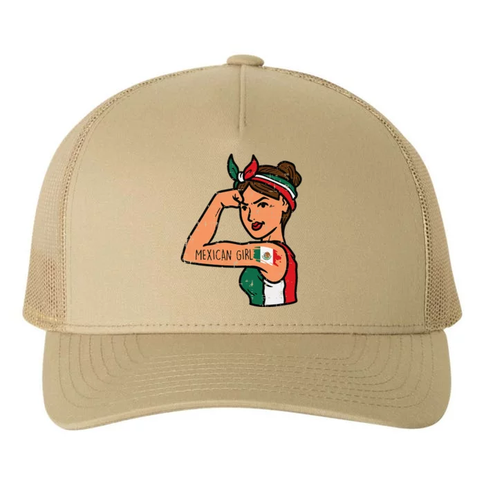 Womens Mexican Mujer Rosie Riveter Cinco De Mayo Fiesta Women Yupoong Adult 5-Panel Trucker Hat