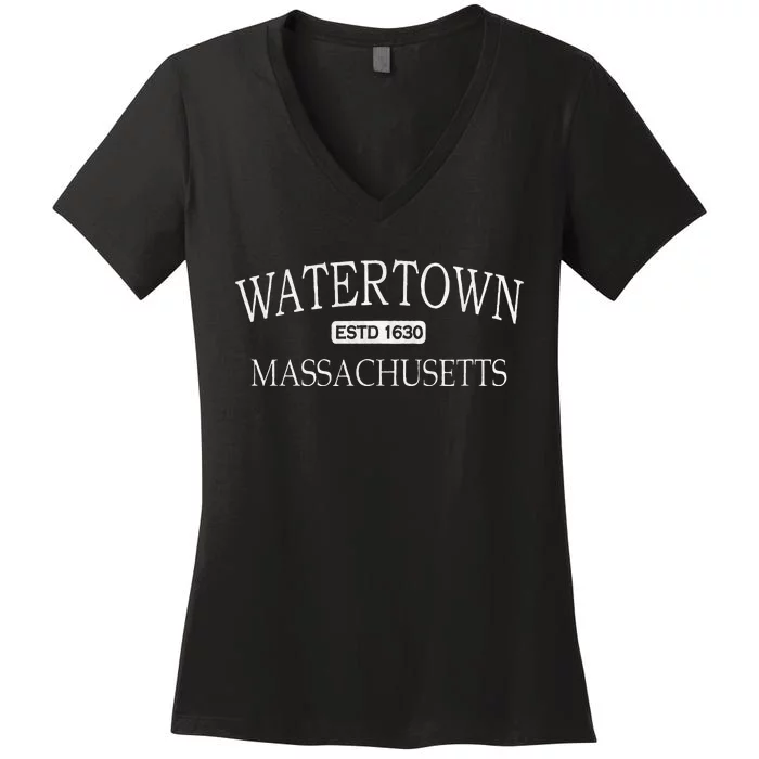 Watertown Massachusetts MA Women's V-Neck T-Shirt