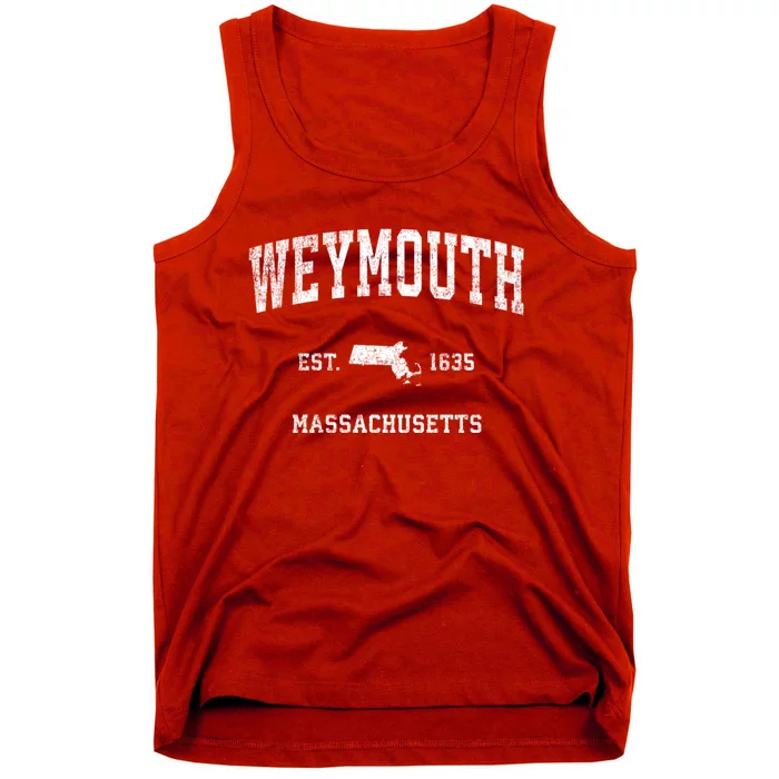 Weymouth Massachusetts Ma Vintage Athletic Sports Tank Top