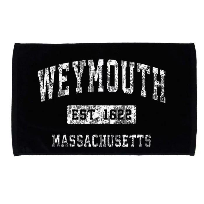 Weymouth Massachusetts Ma Vintage Established Sports Microfiber Hand Towel