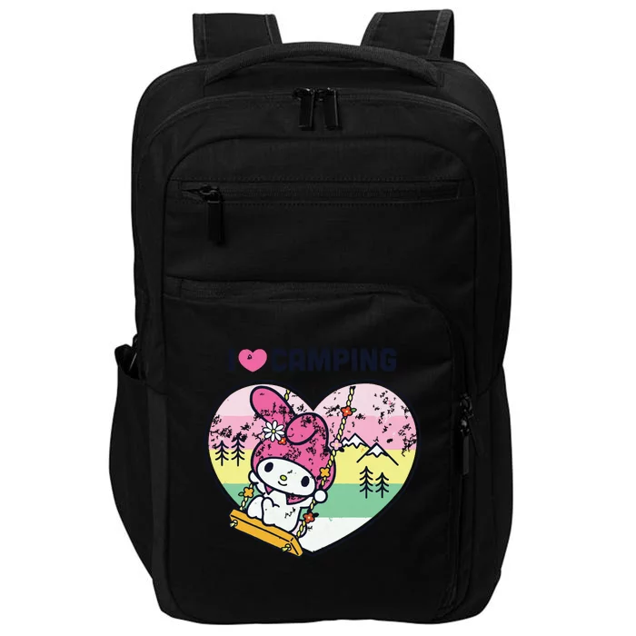 Women My Melody I Love Camping Vneck Impact Tech Backpack