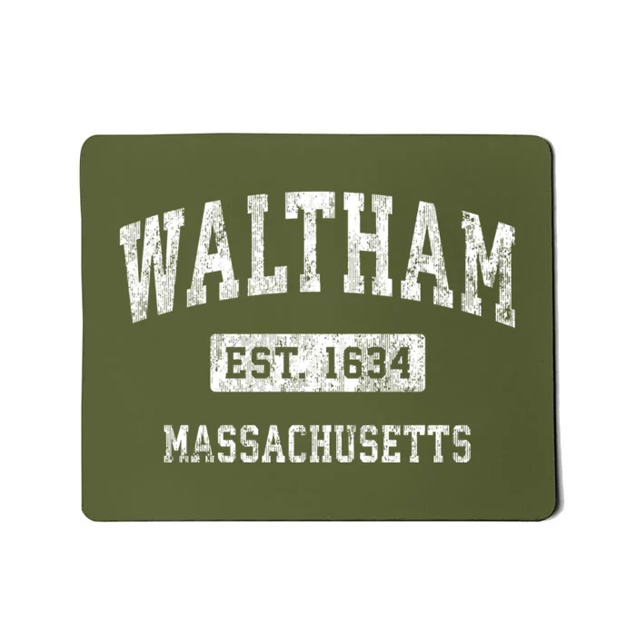 Waltham Massachusetts Ma Vintage Established Sports Design Mousepad