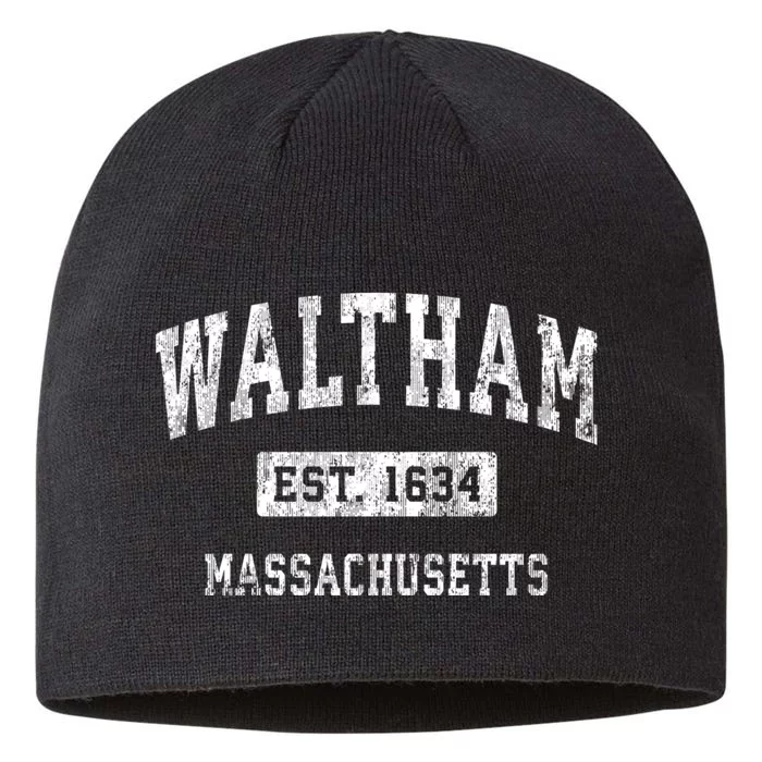 Waltham Massachusetts Ma Vintage Established Sports 8 1/2in Sustainable Knit Beanie