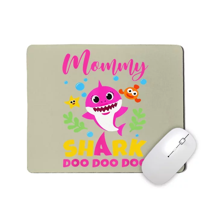 Womens Mom Mom Shark Funny Birthday Family Mother's Day Mousepad