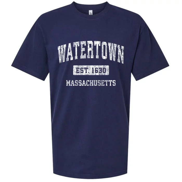 Watertown Massachusetts Ma Vintage Sports Established Sueded Cloud Jersey T-Shirt