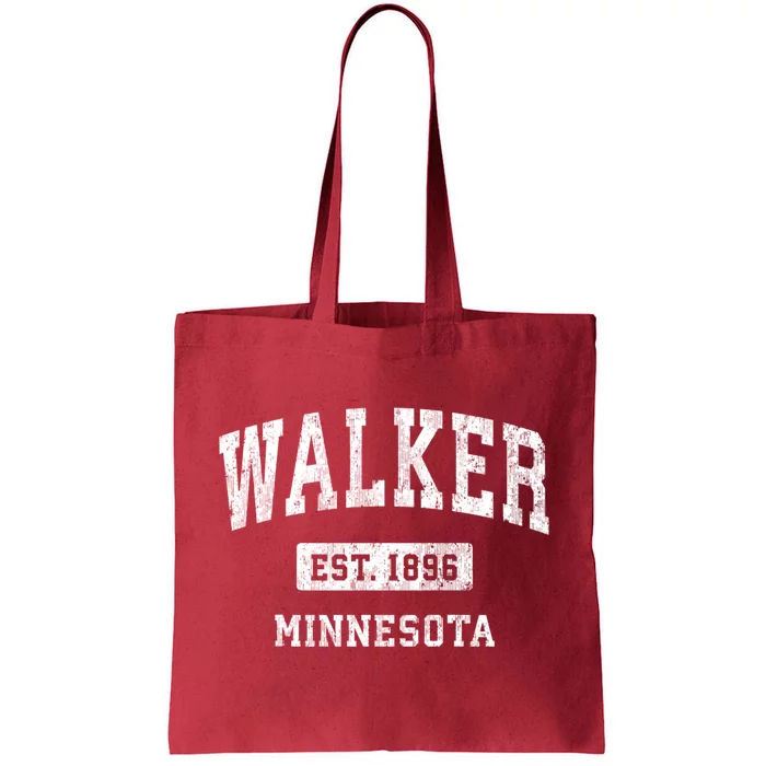 Walker Minnesota Mn Vintage Athletic Sports Tote Bag