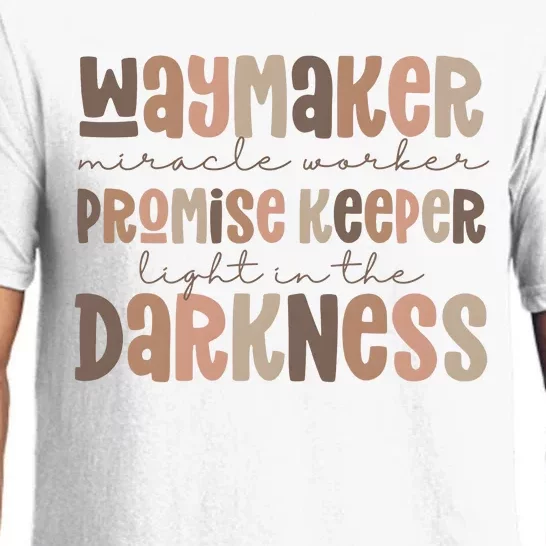 Way Maker Miracle Worker Promise Keeper Light In The Darkness Pajama Set