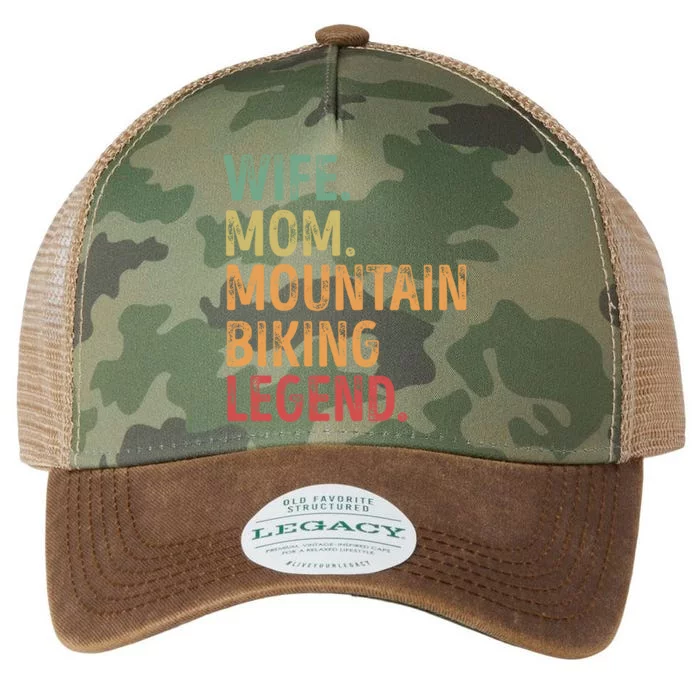 Wife Mom Mountain Biking Legend Cool Gift Legacy Tie Dye Trucker Hat