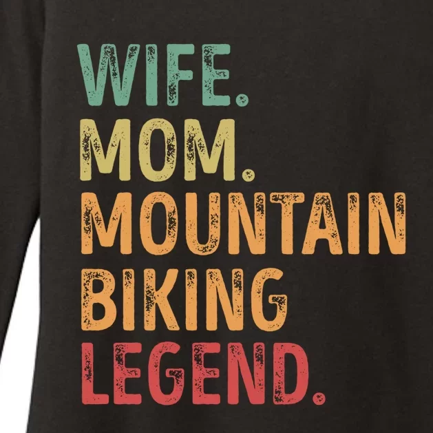 Wife Mom Mountain Biking Legend Cool Gift Womens CVC Long Sleeve Shirt