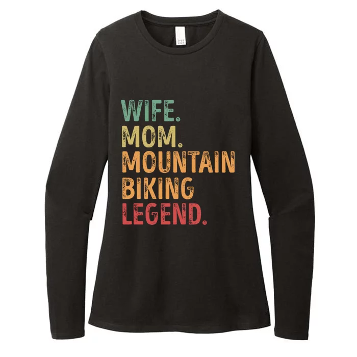 Wife Mom Mountain Biking Legend Cool Gift Womens CVC Long Sleeve Shirt