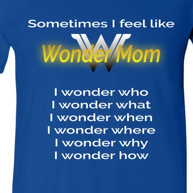 Wonder Mom Mother's Day Gift Super Mom Funny Gift V-Neck T-Shirt