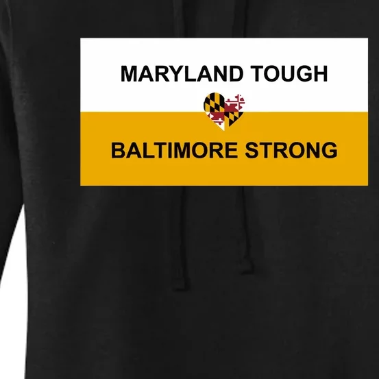 Wes Moore Maryland Tough Baltimore Strong Key Bridge Women's Pullover Hoodie