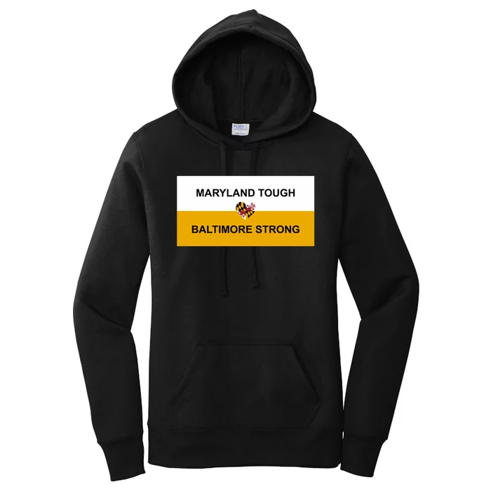 Wes Moore Maryland Tough Baltimore Strong Key Bridge Women's Pullover Hoodie