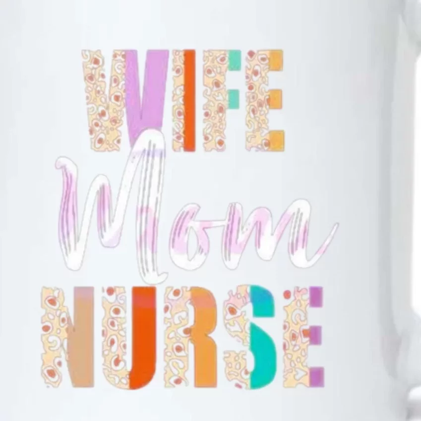 Wife Mom Nurse Leopard Mother’s Day Black Color Changing Mug