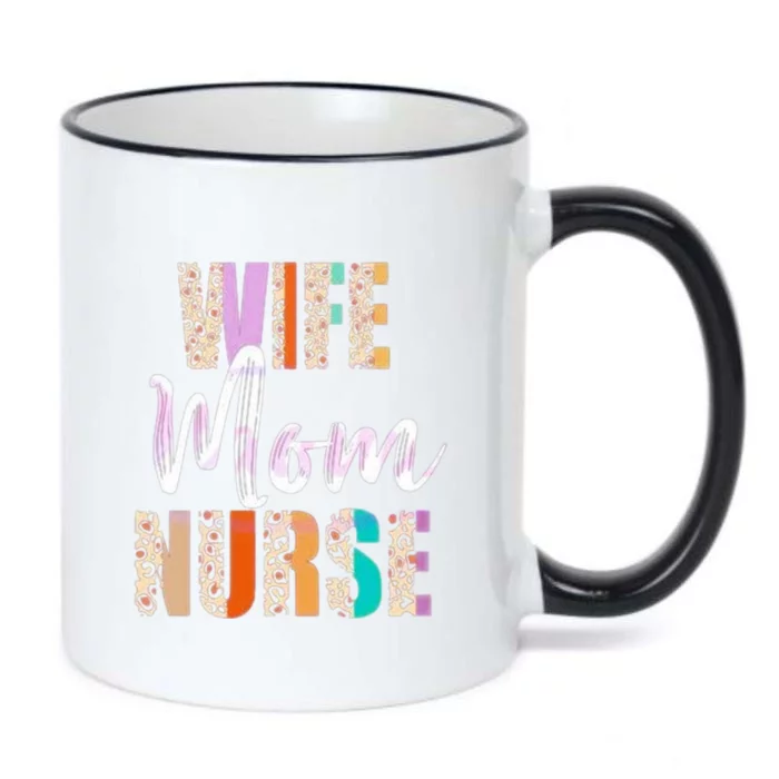 Wife Mom Nurse Leopard Mother’s Day Black Color Changing Mug