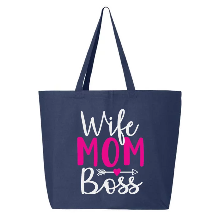 Wife Mom N Boss N Hustle New Mothers Day Women 25L Jumbo Tote