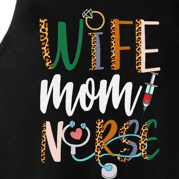 Wife Mom Nurse Women Rn Lpn Mothers Day For Nurses Ladies Tri-Blend Wicking Tank