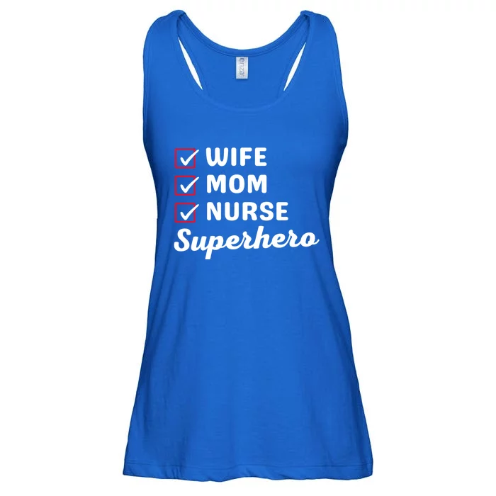 Wife Mom Nurse Superhero MotherS Day Cool Gift Ladies Essential Flowy Tank