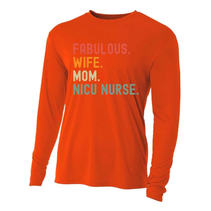 Wife Mom Nicu Nurse Female Empowert Gift Cooling Performance Long Sleeve Crew