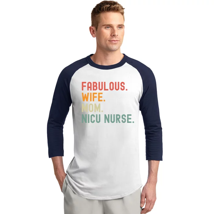 Wife Mom Nicu Nurse Female Empowert Gift Baseball Sleeve Shirt