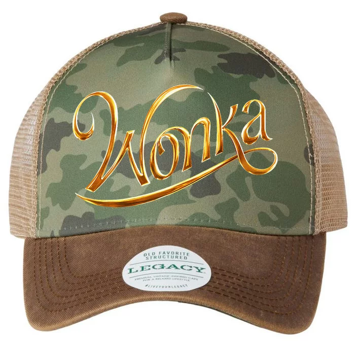 Wonka Movie New Gold Logo Legacy Tie Dye Trucker Hat