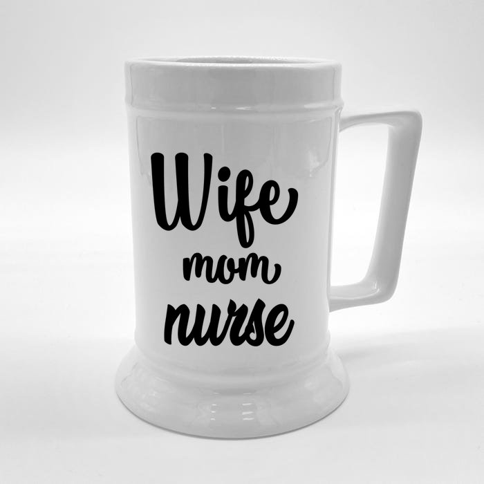 Wife Mom Nurse Gift Front & Back Beer Stein