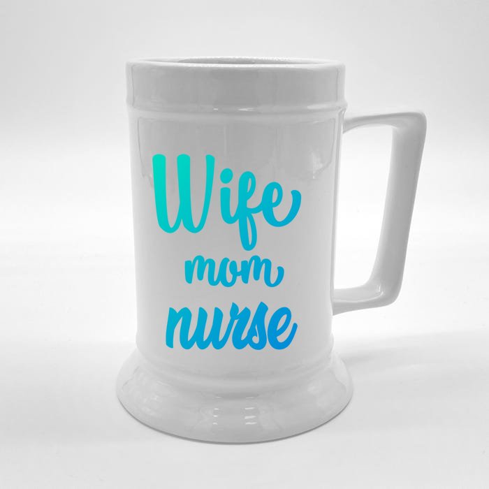 Wife Mom Nurse Gift Front & Back Beer Stein